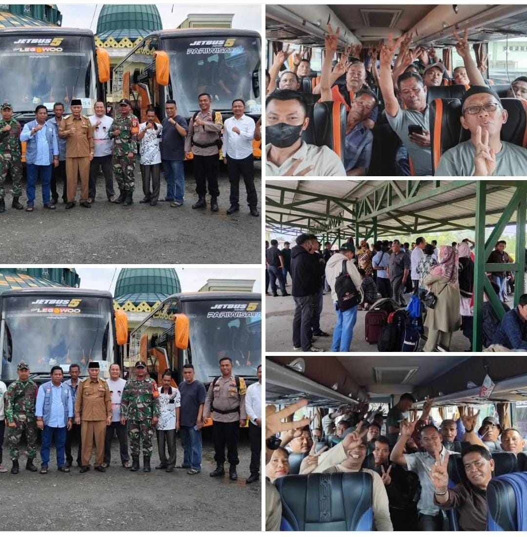 Ratusan Relawan BIJAK Berangkat Ke Jakarta Dilepas Langsung Oleh Ketua Relawan Kemenangan H. Syamsul