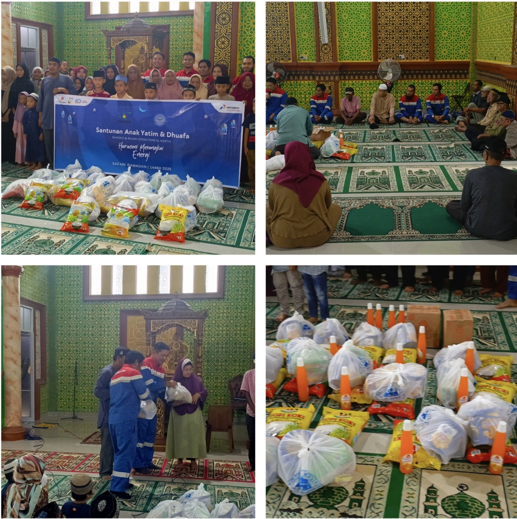 PHR Bangko Balam Operations SL North Bagikan 67 Paket Sembako untuk Anak Yatim & Dhuafa