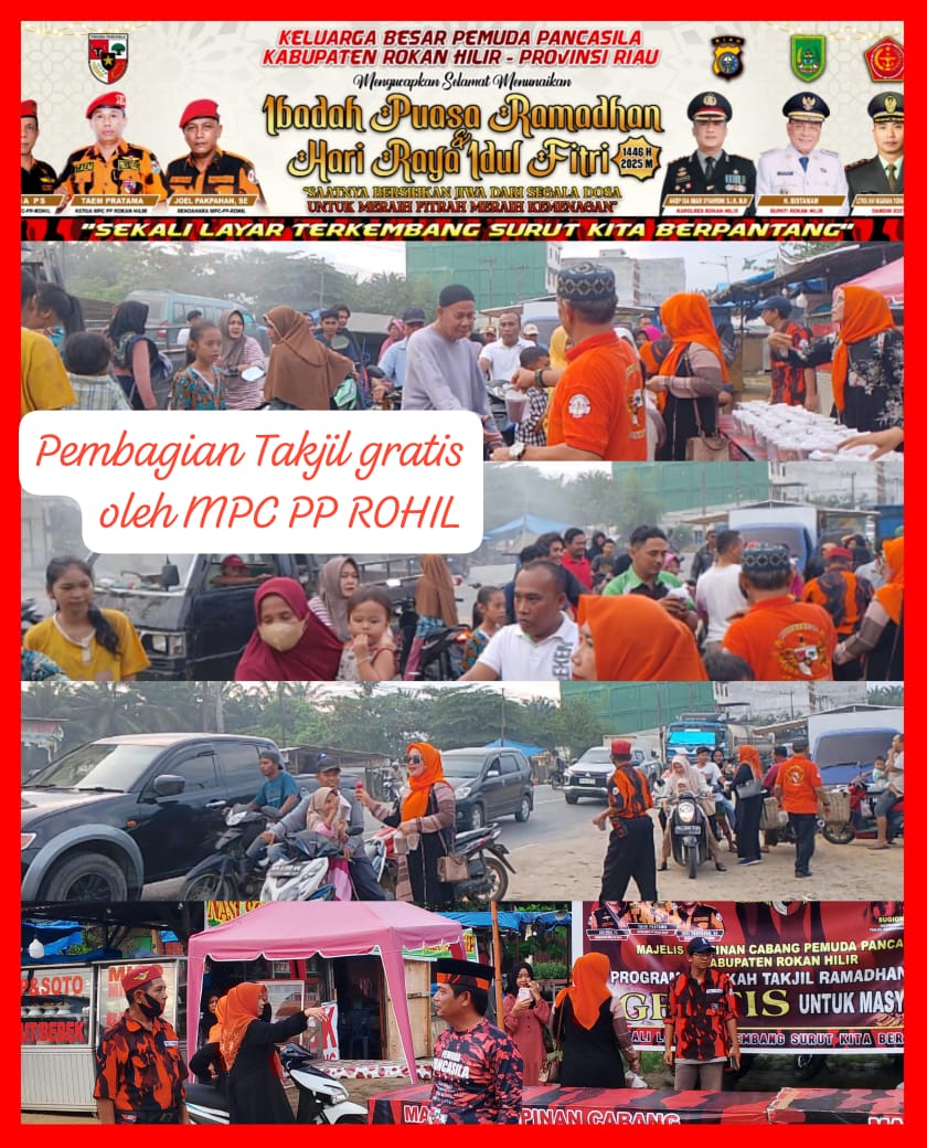 MPC-PP Rohil Berbagi Takjil di Hari ke-15 Ramadhan, Kesbangpol Beri Apresiasi