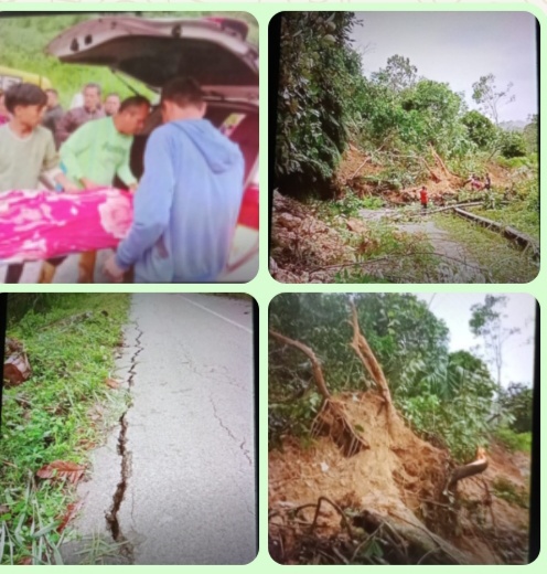 Gempa Bumi 5,5 SK Luat Pahae Tapanuli utara berulangkali dua Rumah Rusak terkena longsor