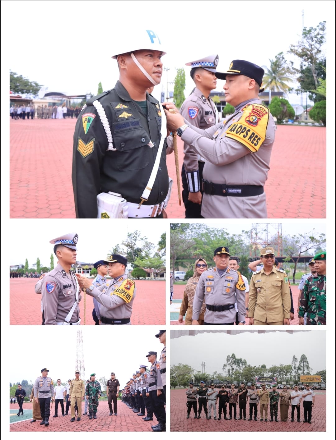 *Kapolres Rohil Pimpin Upacara Gelar Apel Pasukan Operasi Ketupat Lancang Kuning Tahun 2025*