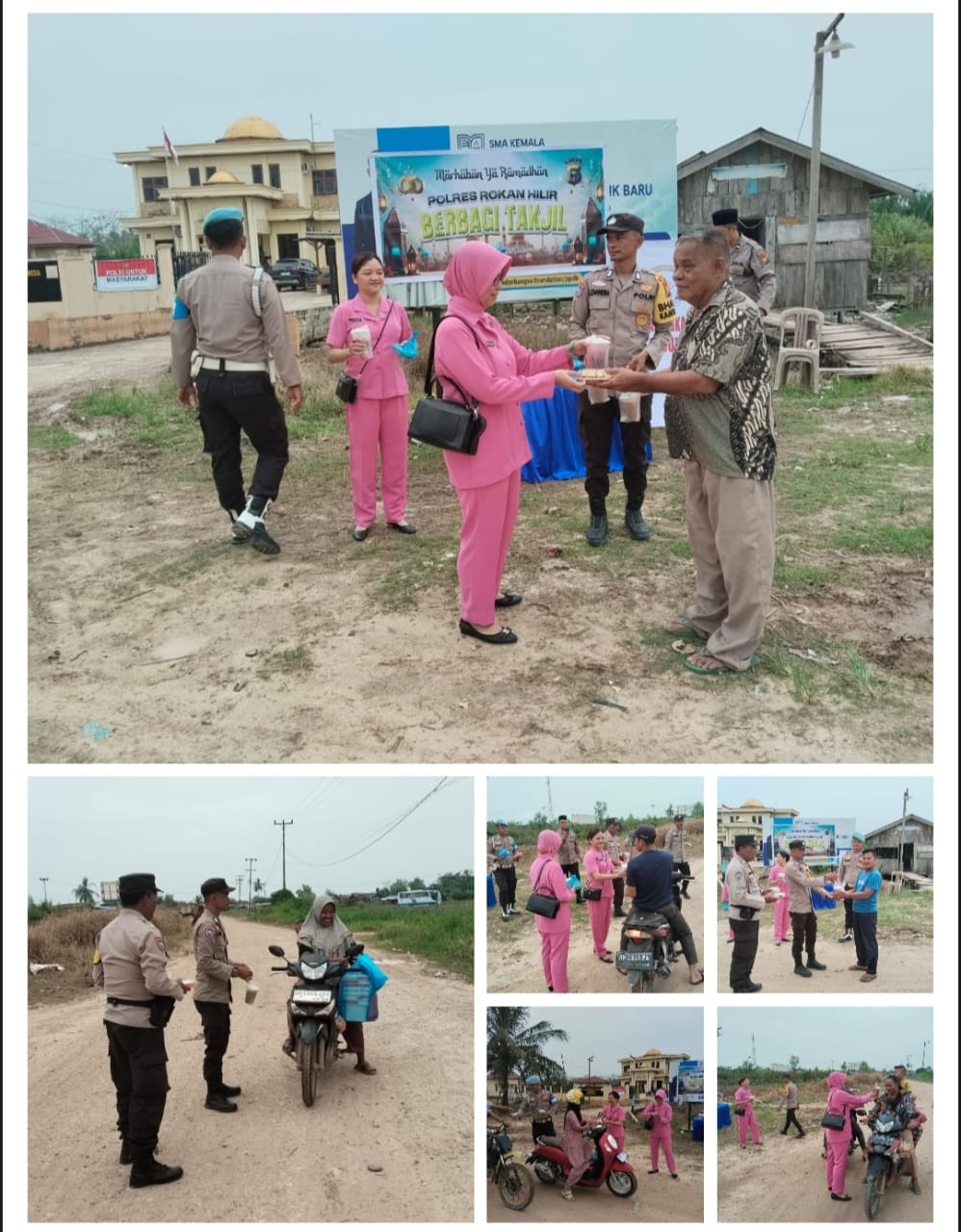  Jemput Berkah Ramadhan, Polsek Sinaboi Polres Rohil Bersama Bhayangkari Bagikan Takjil ke Masyarakat 