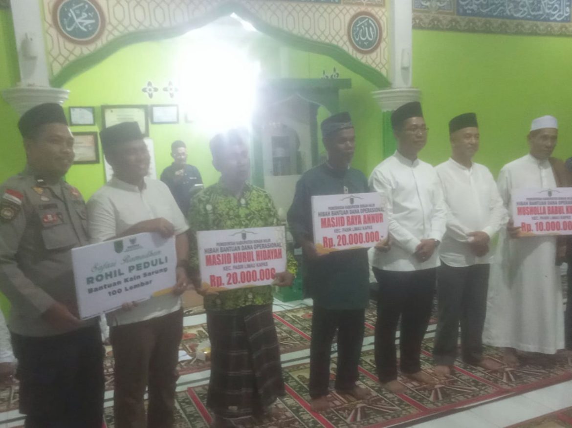 Wakil Bupati Rohil Jhony Charles Melakukan Safari Ramadhan di Masjid Nurul Hidayah Tanjung Rukam