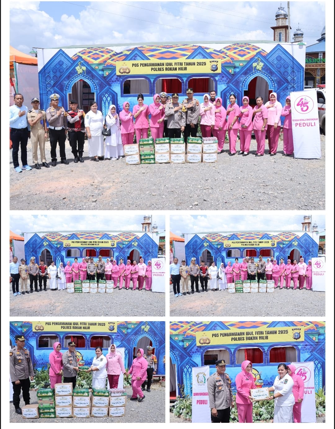 *Kapolres Rohil & Bhayangkari Kunjungi Pospam Bukit Timah dan Balam KM 8, Tinjau Kesiapan Ops Ketupat LK 2025.