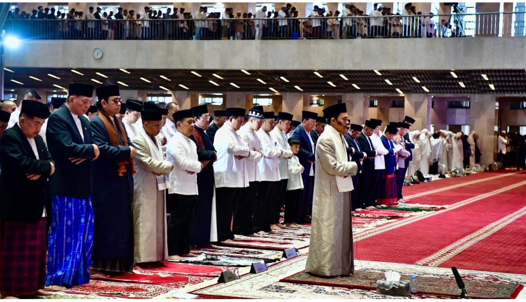 Presiden Prabowo Tunaikan Salat Idulfitri 1446 Hijriah di Masjid Istiqlal