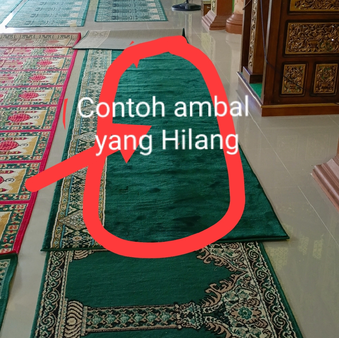 Keterlaluan !!! Terjadi Pencurian Ambal Di Masjid Nurul Iman Simpang Mutiara ini Sepertinya Modus Terbaru