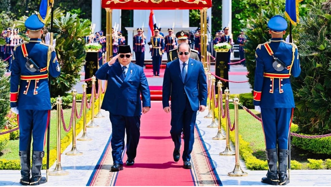 Presiden Prabowo Kunjungi Istana Al Ittihadiya, Disambut Resmi Presiden El-Sisi