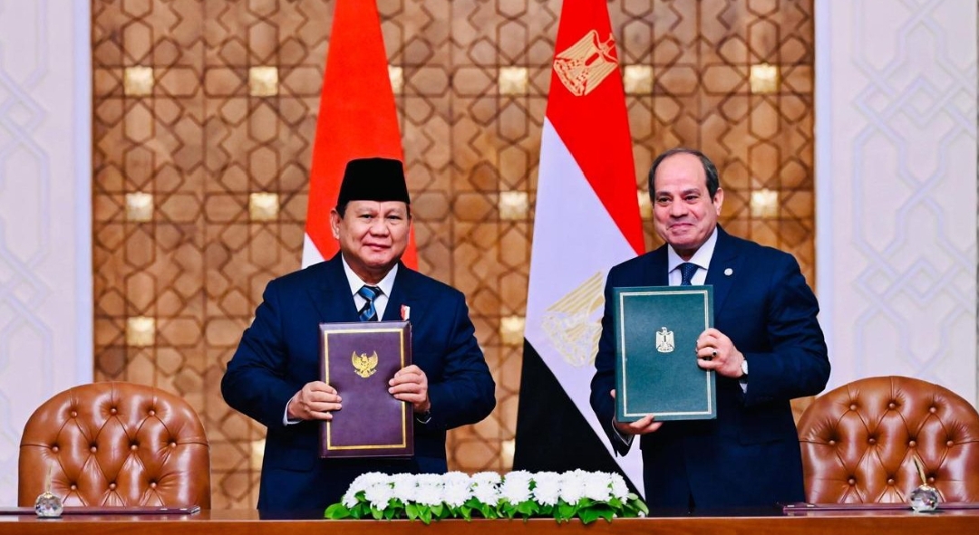 Presiden Prabowo dan Presiden El-Sisi Sahkan Pernyataan Bersama Kemitraan Strategis Indonesia–Mesir