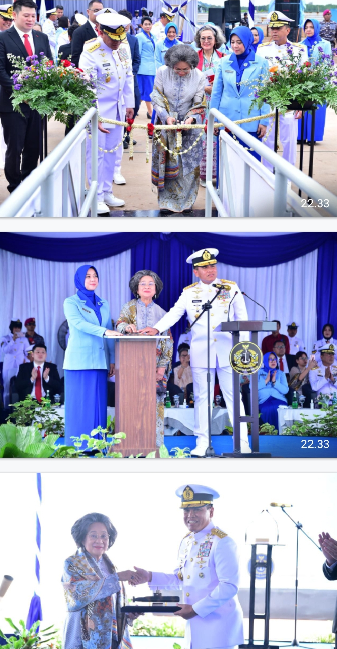 Tingkatkan Penggunaan Produk Dalam Negeri, Kasal Pimpin Delivery Ceromony KRI Bung Hatta-370 di Batam