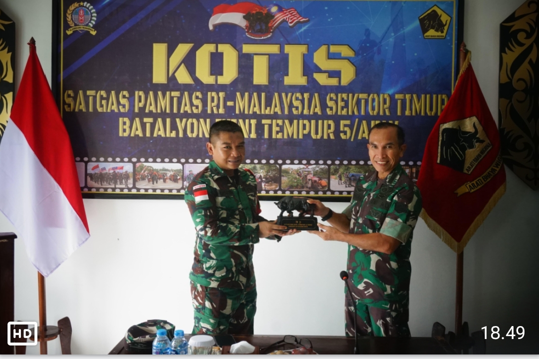 *Kunjungan Kerja Tim Asnis Gar Binter Pusterad ke Kotis Satgas Pamtas RI–Malaysia Yonzipur 5/ABW di Nanga Badau*