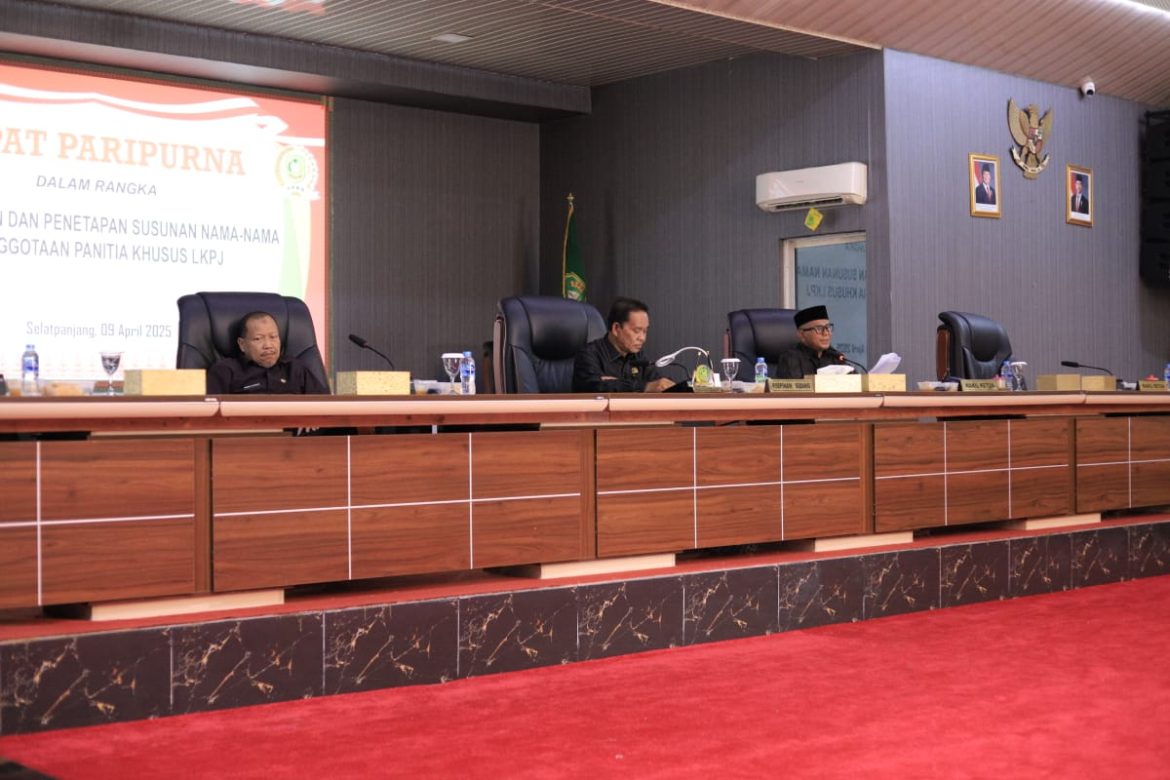 DPRD Kepulauan Meranti Paripurna Pembentukan dan Penetapan Nama-nama Susunan Keanggotaan Pansus LKPJ