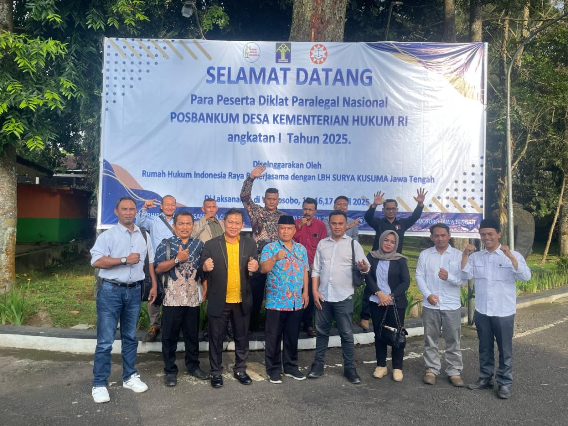 *DIKLAT PARALEGAL POSBANKUM DESA 2025 SECARA NASIONAL DI WONOSOBO DIBUKA OLEH SEKRETARIS DAERAH WONOSOBO*