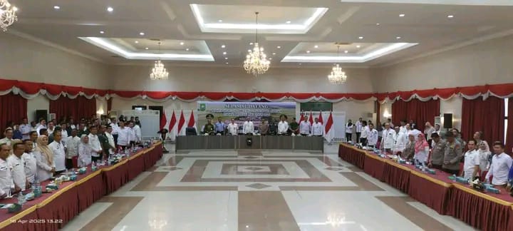 Bupati Rohil H Bistamam Menghadiri High Level Meeting Swasembada pangan Tingkat Provinsi Riau
