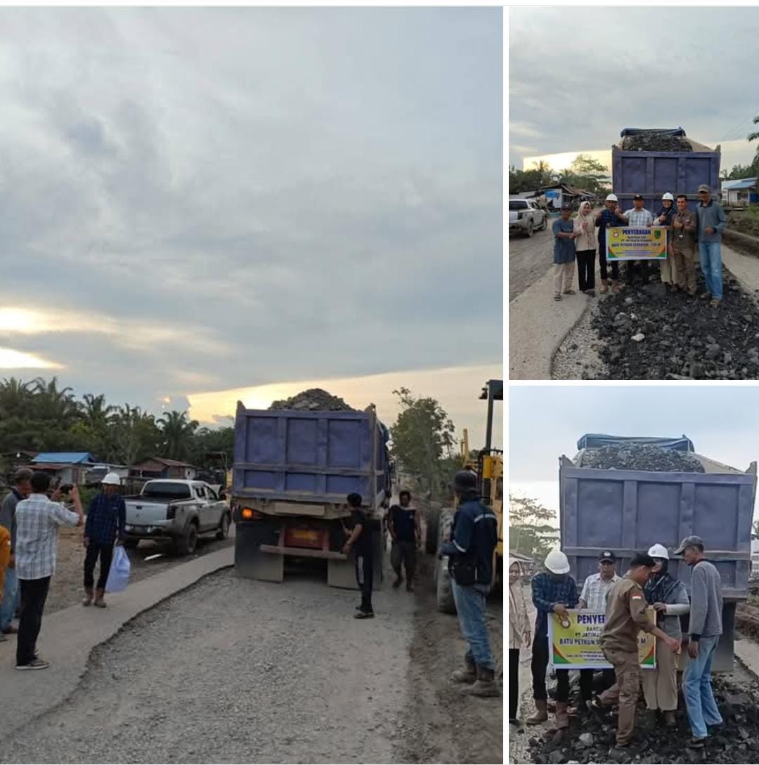 CSR PT. JATIM Realisasikan Permintaan Wabup Jhony Charles untuk Perbaikan Jalan di Kecamatan Kubu