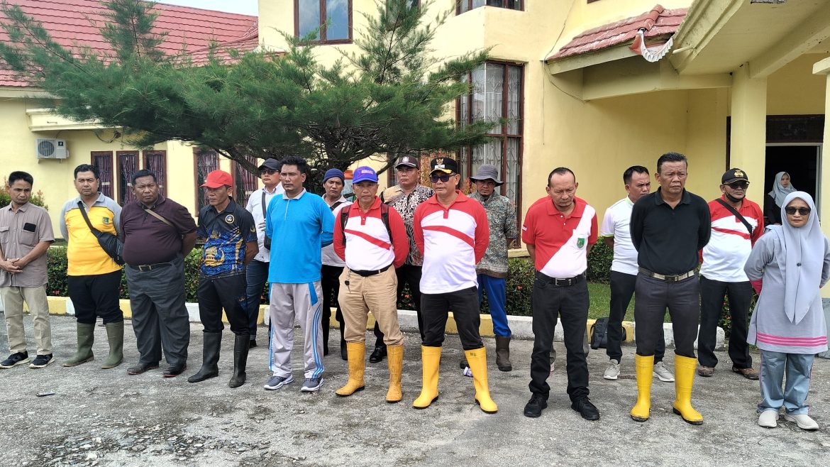 Polsek Bangko Pusako Polres Rohil Hadiri Apel Kesiapsiagaan dalam Rangka Mengantisipasi Karhutla