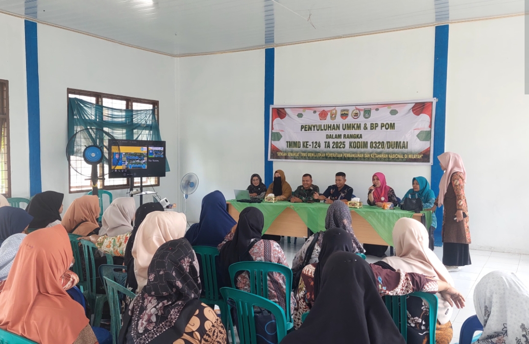 *TMMD ke-124 Kodim 0320 Dumai: Semangat UMKM Berkobar di Bukit Kayu Kapur Melalui Penyuluhan Produktif*