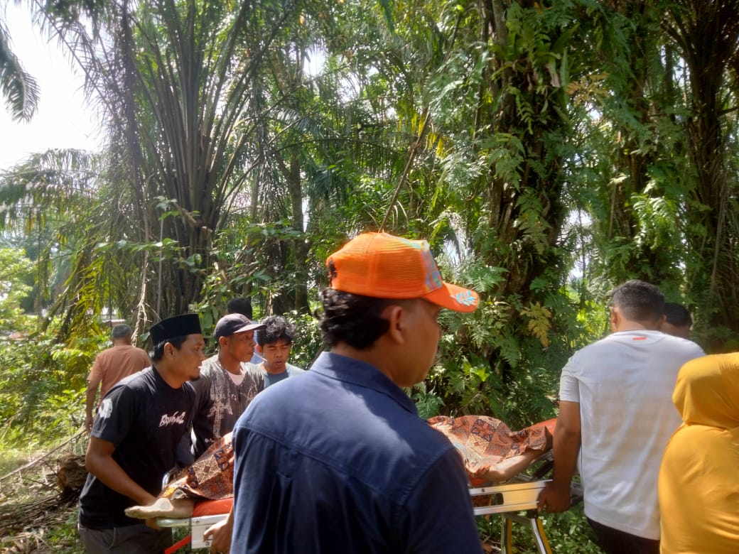 Terima Informasi Penemuan Mayat, Polsek Ujungbatu Bergegas Cek TKP
