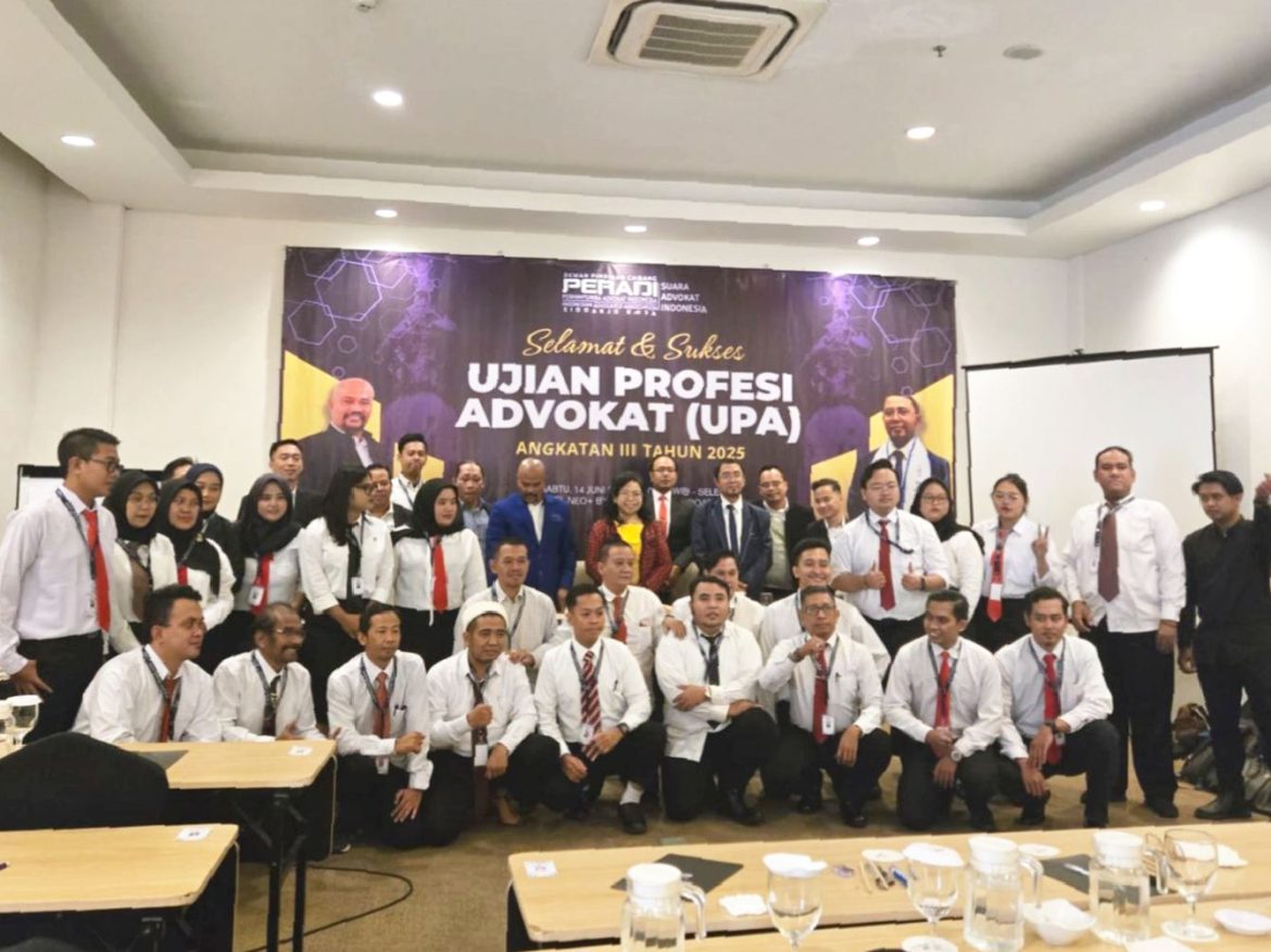 Sukses,,,! DPC PERADI SAI, Menggelar Ujian Profesi Advokat (UPA) Gelombang ke-3 di Sidoarjo Raya