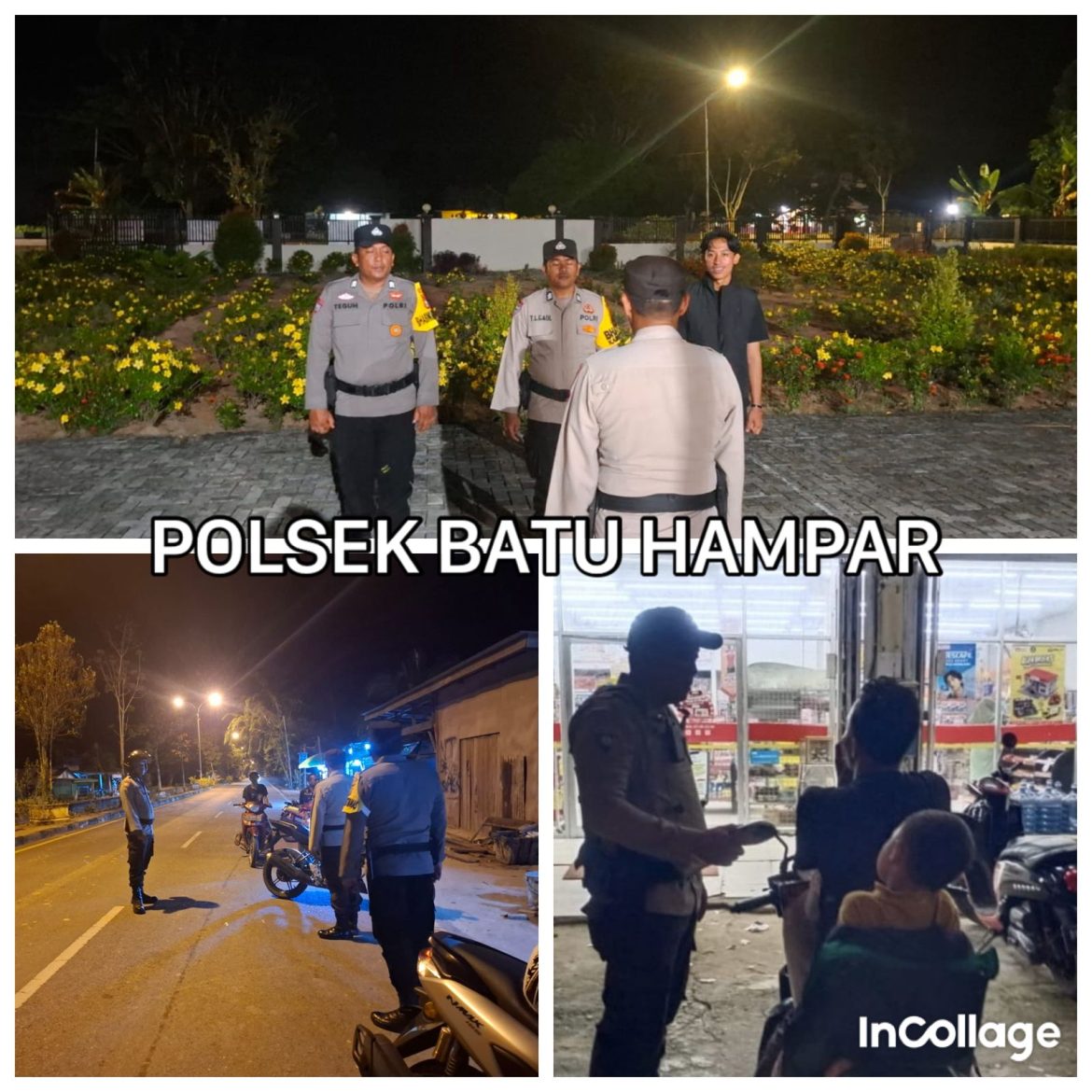 Laksanakan Instruksi Kapolda Riau,Tim RAGA Polres Rohil bersama Polsek Jajaran Rutin Patroli Malam 