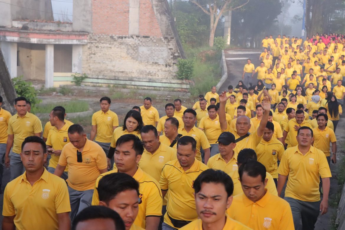 Semangat dan Keceriaan Warnai Olahraga Raga Bersama Polres Rohil dalam rangka HUT Bhayangkara ke- 79