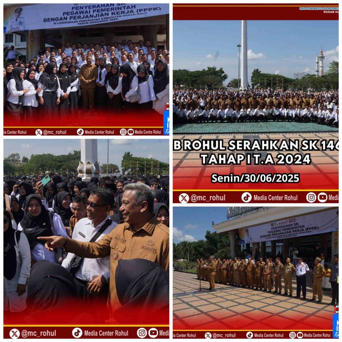 *Pemkab Rohul Serahkan SK 1.461 PPPK Tahap I Formasi Tahun 2024*