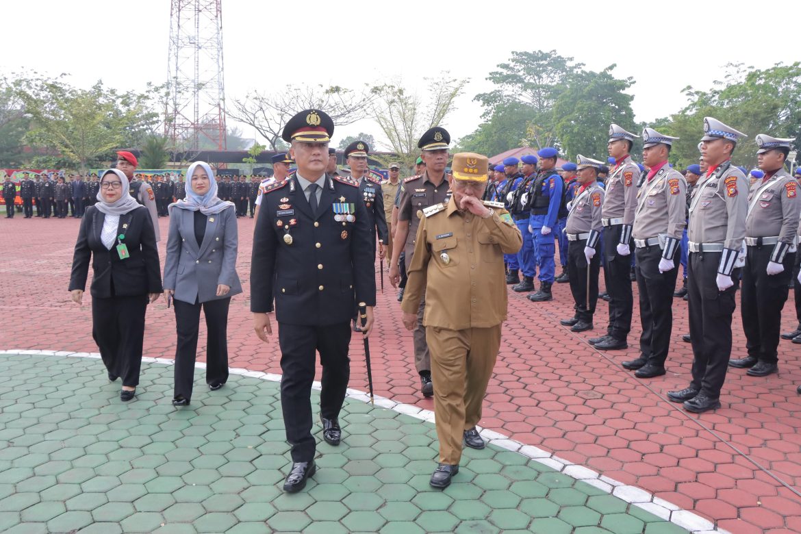 Polres Rohil Gelar Upacara dan Syukuran Hari Bhayangkara ke-79, Bupati dan Forkopimda Hadir Meriahkan Acara