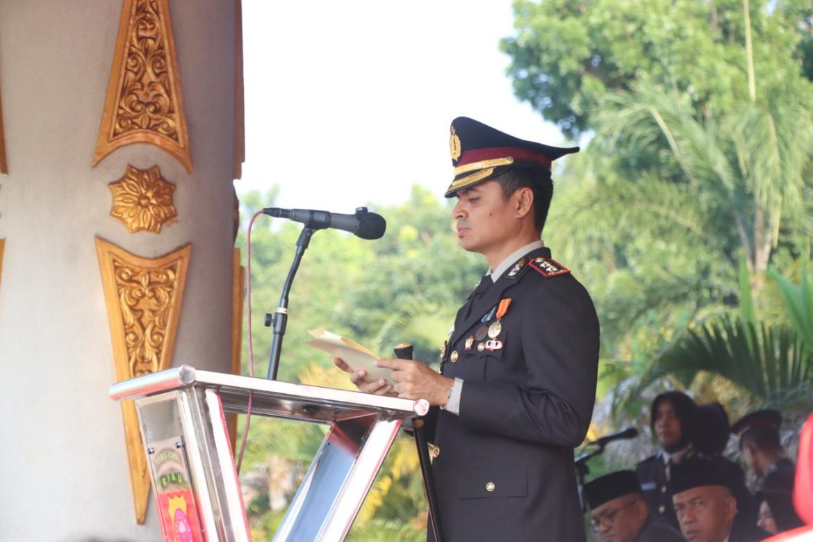 *Upacara Puncak HUT Bhayangkara ke-79 Berlangsung Khidmat Kapolres Rohul Tegaskan Komitmen Polri untuk Masyarakat*