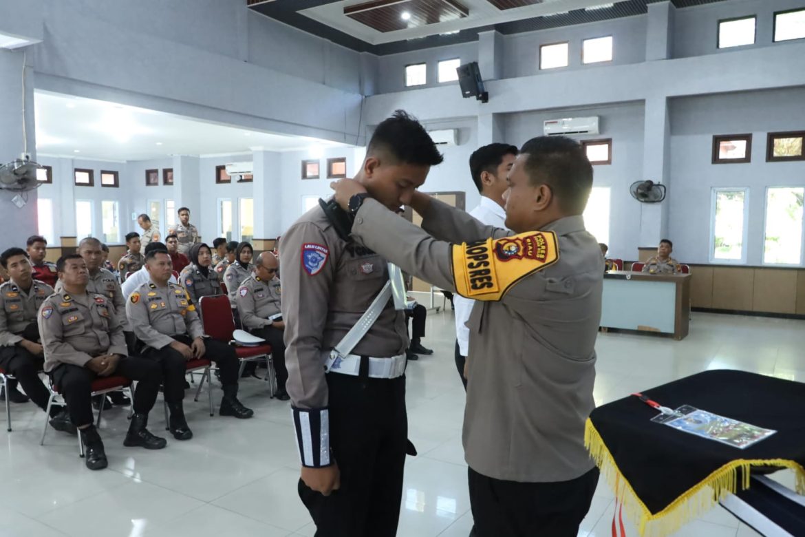 Gelar Operasi Patuh Lancang Kuning Tahun 2025, Polres Rohil Beri Lat Pra ke Personel