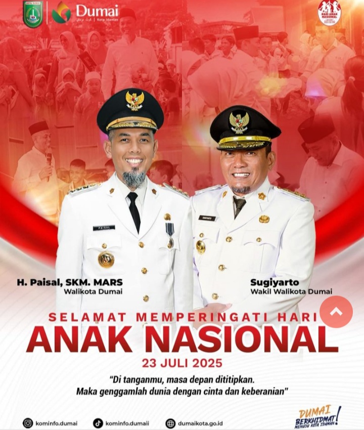 Pemko Dumai Mengucapkan Selamat Memperingati Hari Anak Nasional