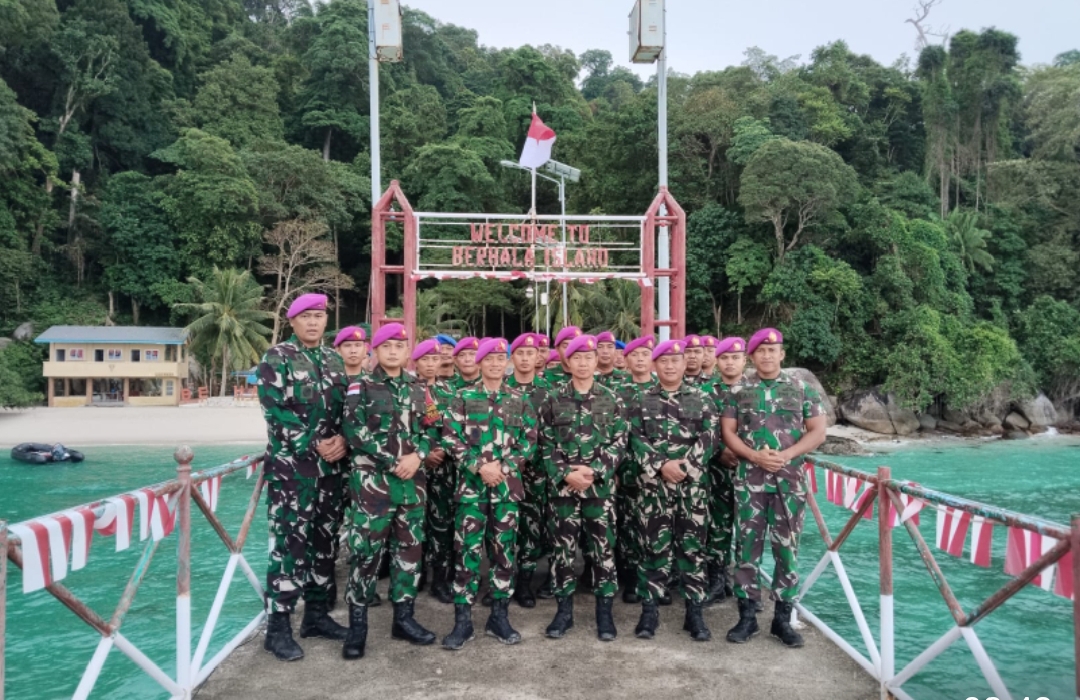 Danpasmar 1 Kunjungi Prajuritnya Yang Berjaga di Pulau Berhala