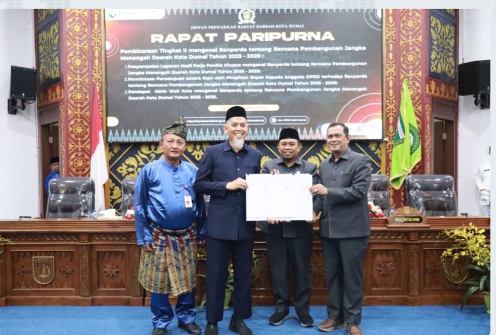 DPRD&Pemko Sepakat RPJMD Dumai 2025-2029 Resmi Di Setujui Jadi Fondasi Strategis Pembagunan Daerah.