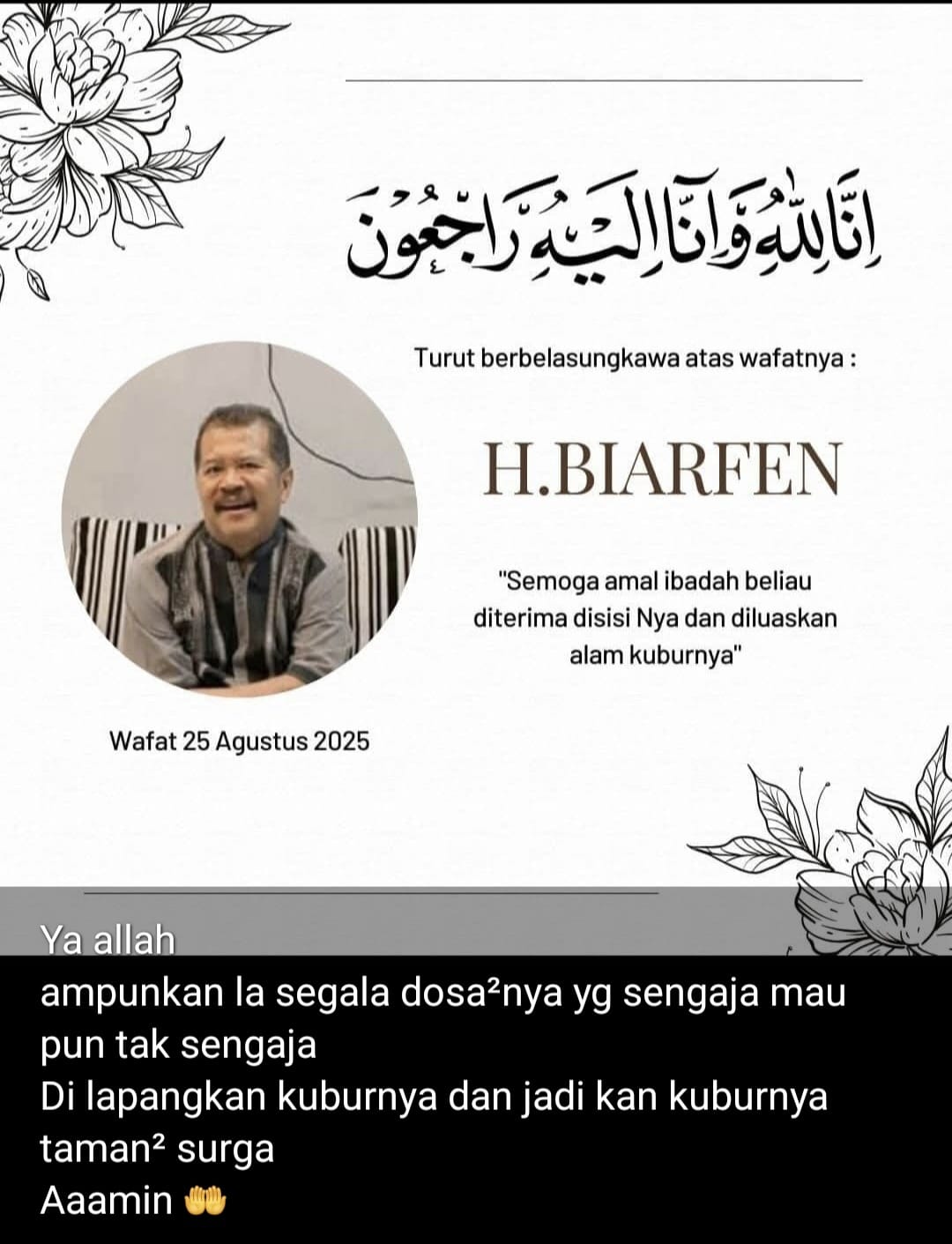 Pimpinan dan jajaran media detik appi turut berduka cita atas meninggalnya H.epen ayah dari Indra pratama ketua pemuda ujung tanjung