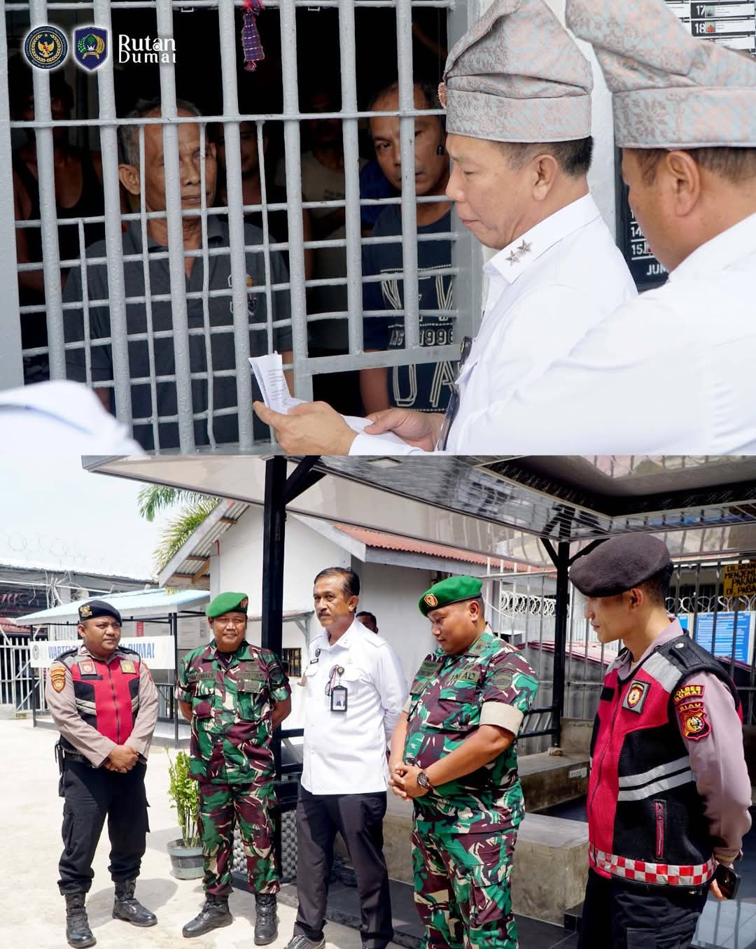 Stafsus dan Tenaga Ahli Menteri Tinjau Kondisi Rutan Dumai