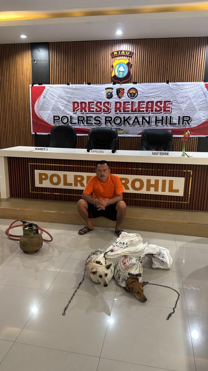 Polres Rohil Tangkap Pelaku Penganiayaan Hewan