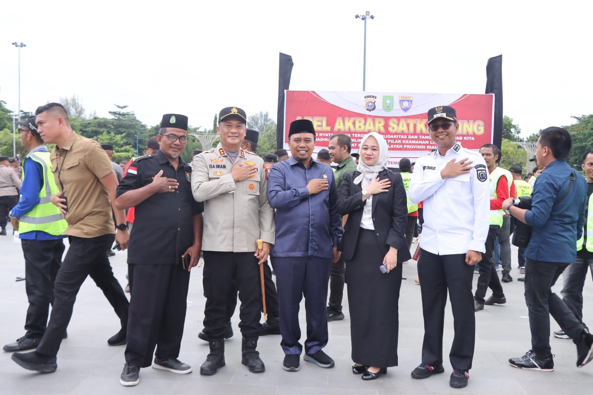 Kapolres Rohil Ikuti Apel Akbar Satkamling Polda Riau di Kota Dumai 
