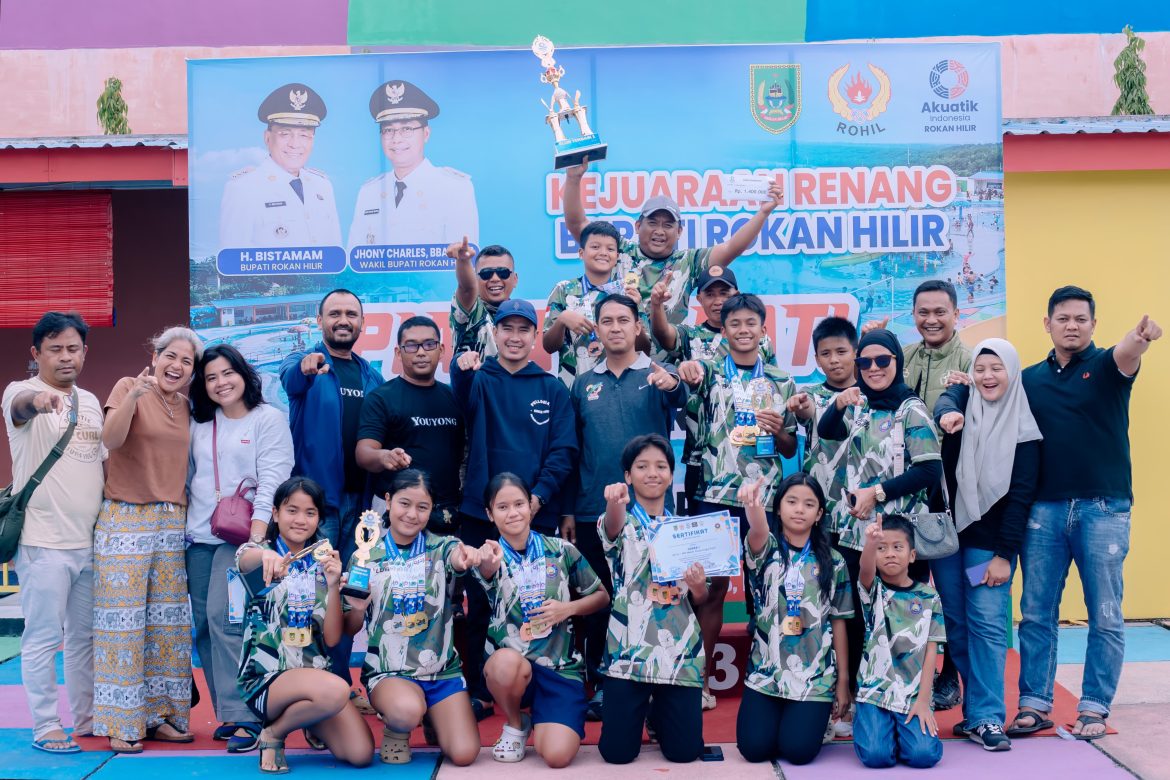 Kejuaraan Renang Bupati Rohil Cup 2025 Ditutup, Atlet Rohil Raih 5 Emas