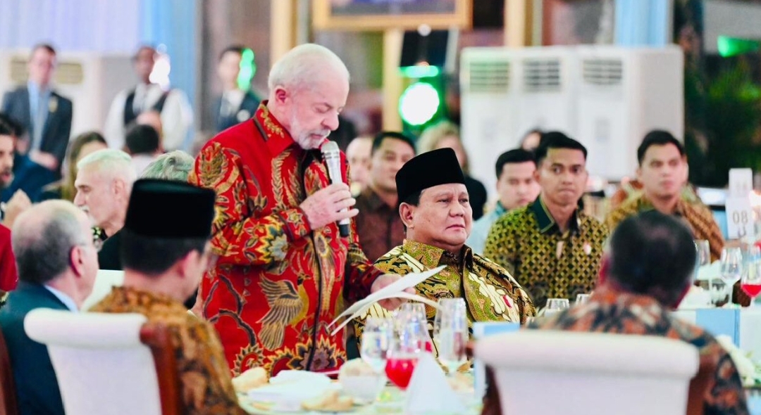 Keakraban di Bawah Langit Jakarta: Jamuan Santap Malam Kenegaraan Presiden Prabowo untuk Presiden Brasil Lula da Silva