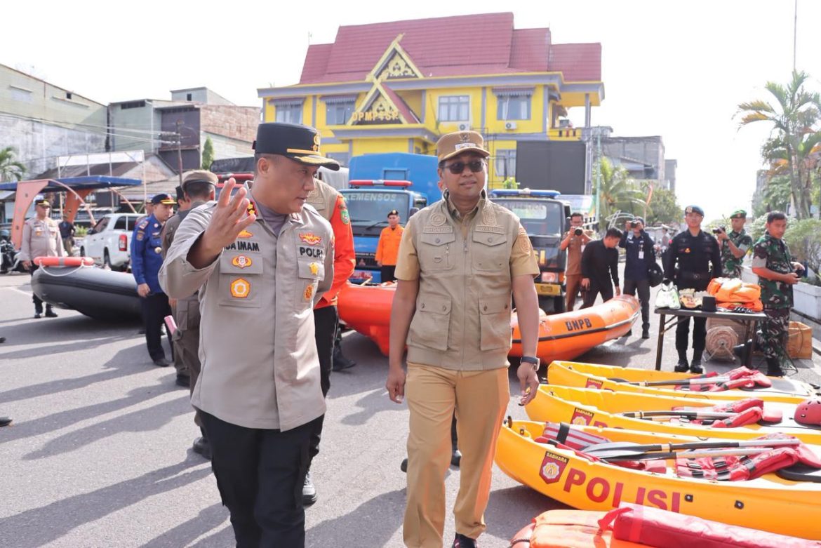 Polres Rohil dan Pemkab Gelar Apel Kesiapsiagaan Penanggulangan Bencana Banjir Tahun 2025