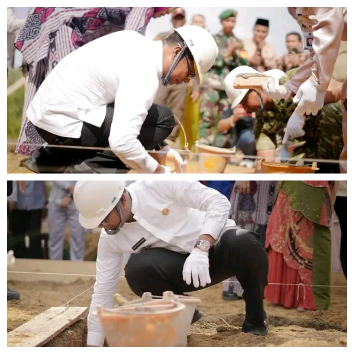 Wakil Bupati Rohil Jhony Charles Melakukan Peletakan Batu Pertama Pembangunan Fisik Koperasi Merah Putih
