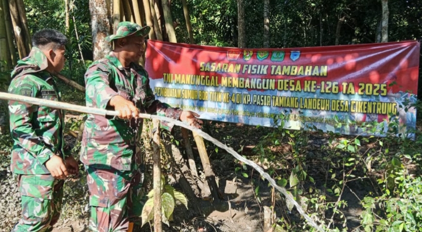 Satgas TMMD ke-126 Lanjutkan Pengeboran Sumur Titik ke-4 dengan Progres Capai 90%