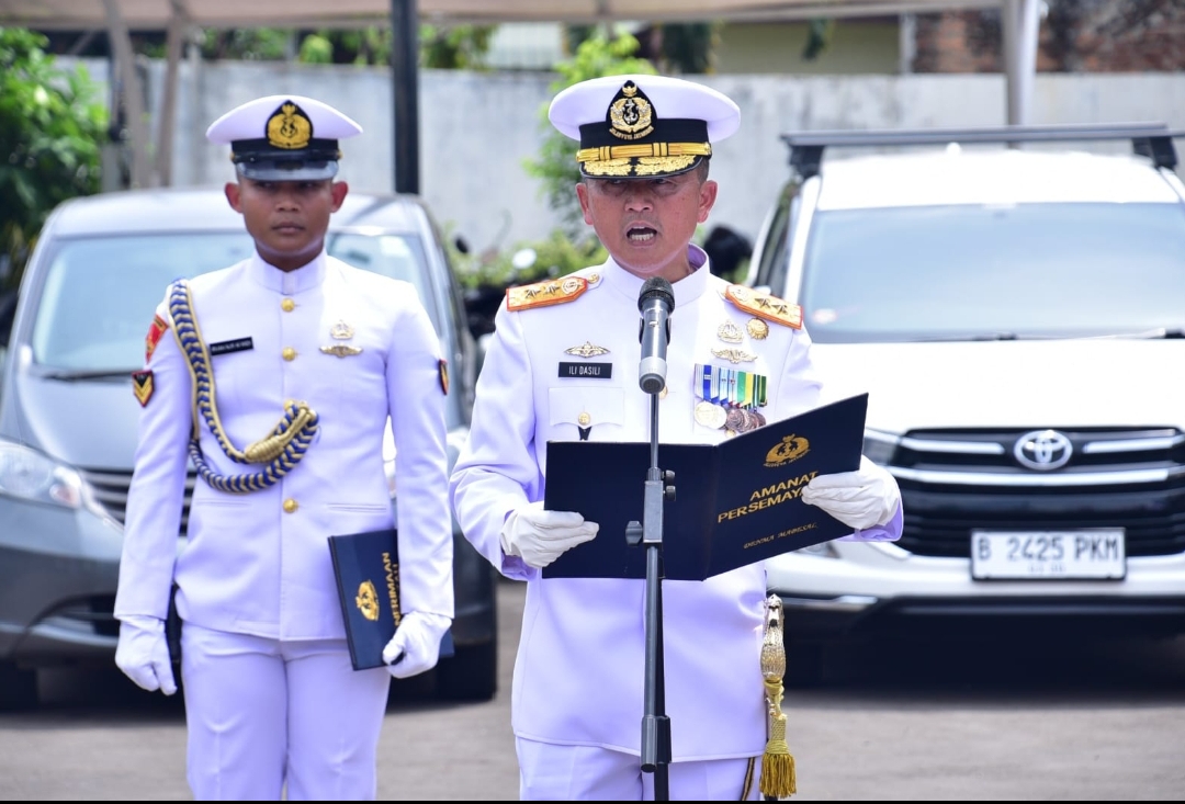 Danpasmar 1 Sebagai Irup Pelepasan Jenazah Almarhum Mayjen TNI Mar (Purn) Purwadi 