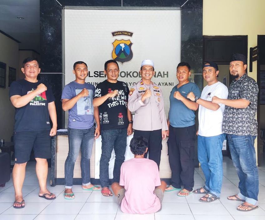 Pria Asal Sampang diciduk Polsek Sokobanah Saat Melintas Depan SDN 1 Bira Tengah