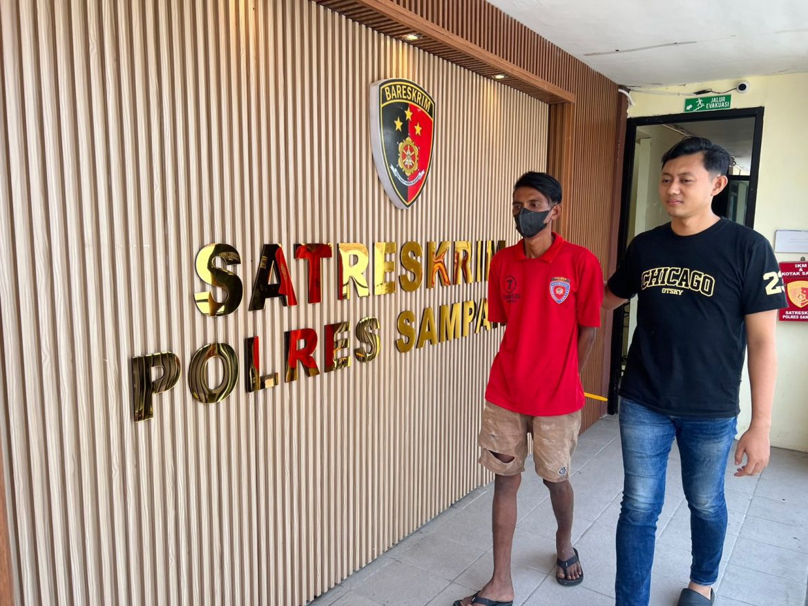 Karena Faktor ekonomi, Pria paruhbaya asal Sampang nekat mencuri di salah satu gudang milik warga Tanggumong