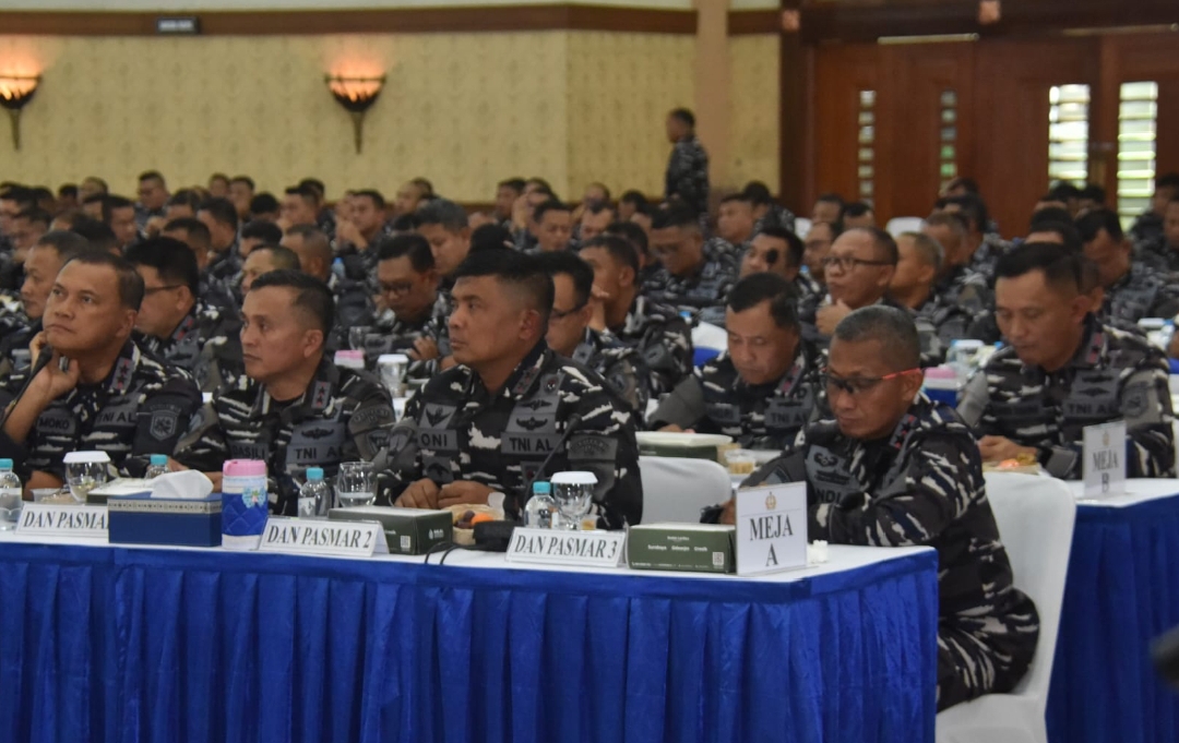 Komandan Pasmar 1 Ikuti Apel Komandan Satuan Jajaran TNI Angkatan Laut 
