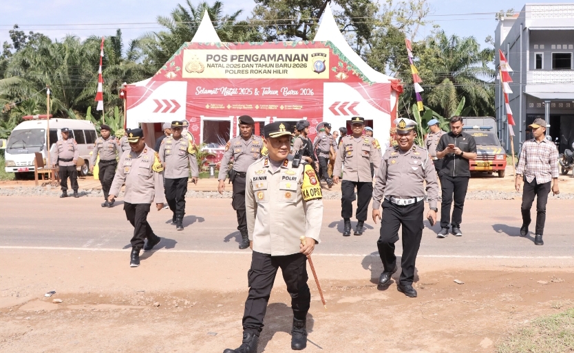 Kapolres Rohil AKBP Isa Imam Syahroni, S.I.K., M.H., Melakukan Kunjungan Dalam Rangka Operasi “Lilin” Lancang Kuning Tahun 2025