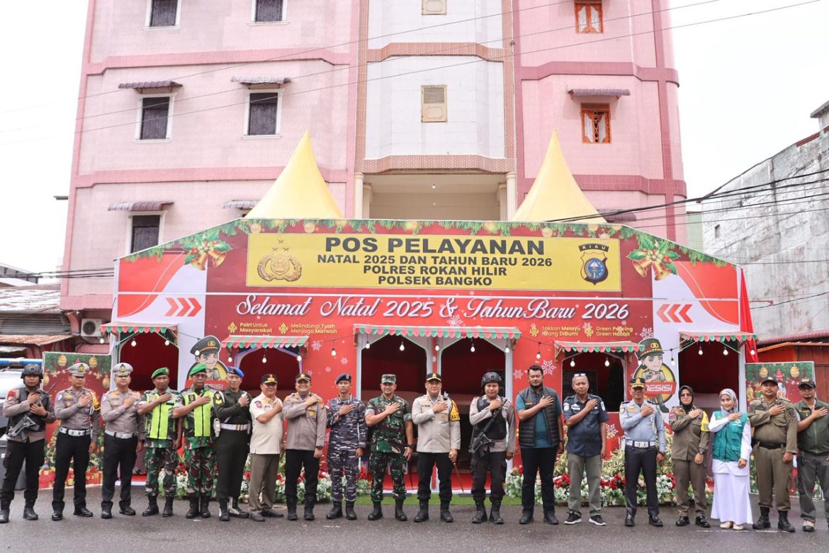 Forkopimda Rohil Laksanakan Kunjungan dan Patroli Pengamanan Natal di Wilayah Hukum Polsek Bangko