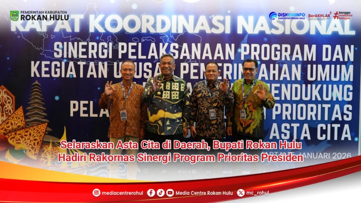 *Selaraskan Asta Cita di Daerah, Bupati Rokan Hulu Hadiri Rakornas Sinergi Program Prioritas Presiden*