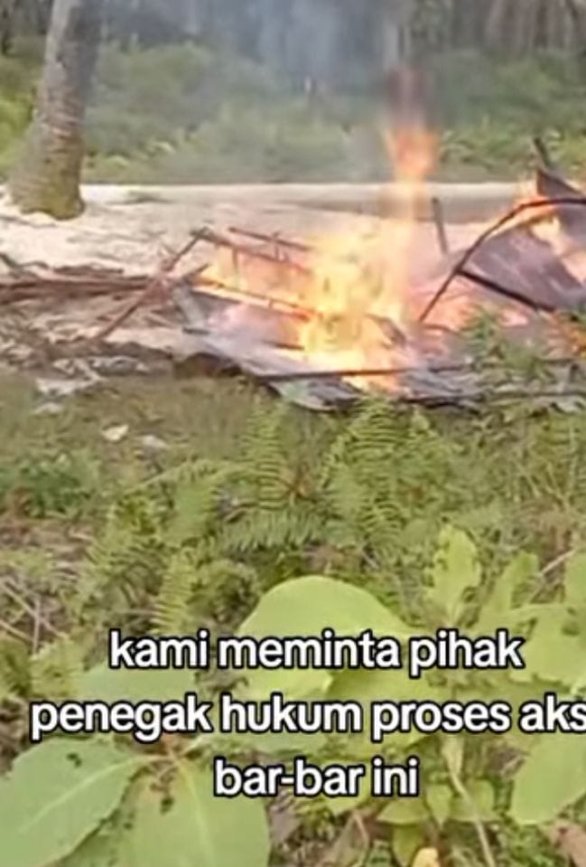 Panglima Besar Gerakan Anak Melayu ( GAM NR ) mengutuk keras aksi Ratusan Massa Bakar Pos Jaga Milik PT. RKG di Perkebunan Rantau Kasai