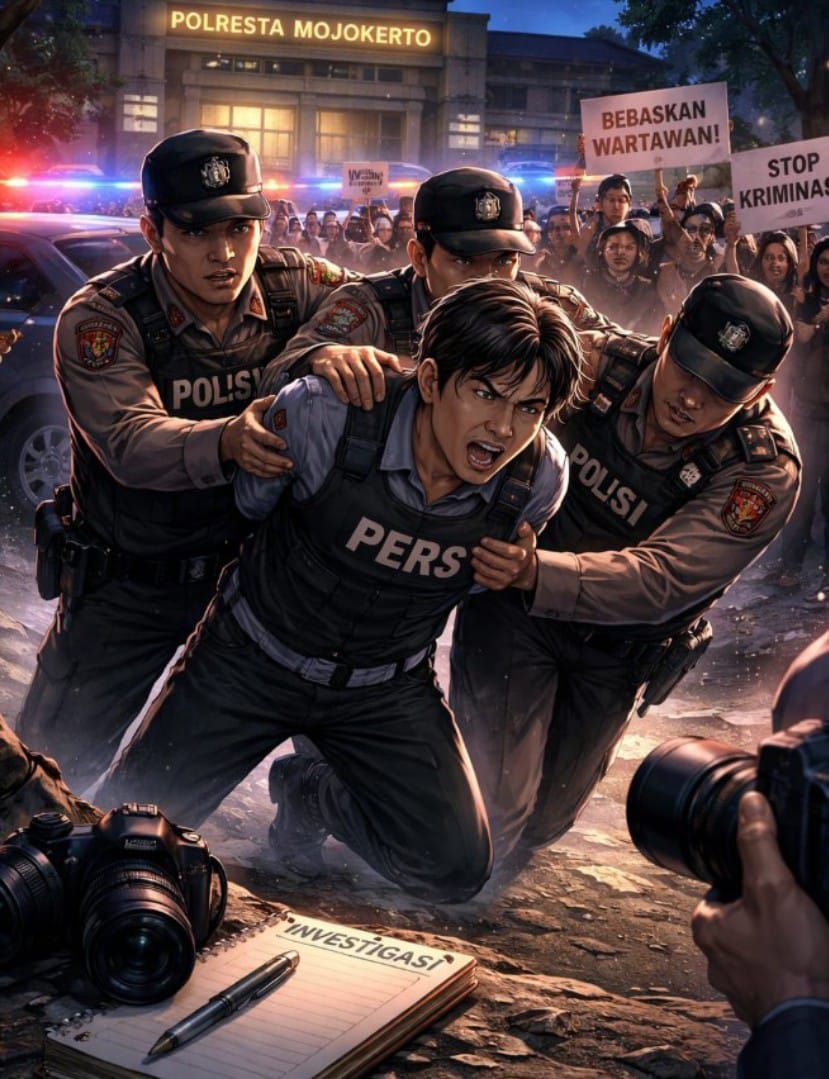 Penangkapan Wartawan di Mojokerto: Uji Independensi Penegakan Hukum di Tengah Sorotan Publik ‎