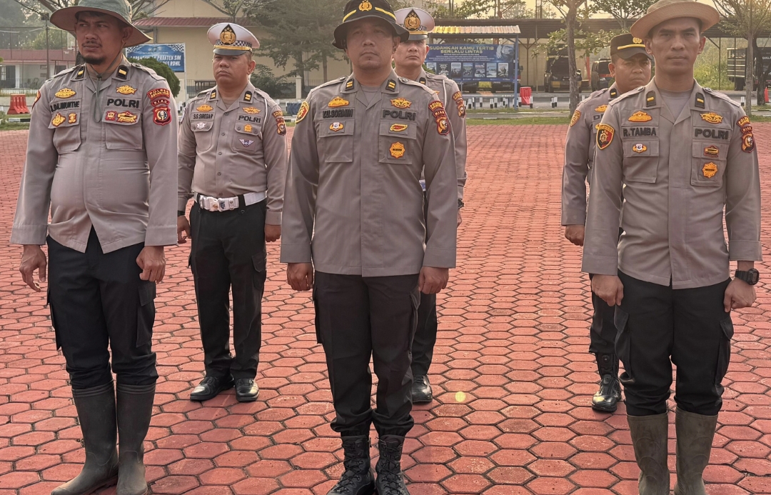 Polres Rokan Hilir Perkuat Penanganan Karhutla, Puluhan Personel BKO Diterjunkan ke Sejumlah Polsek